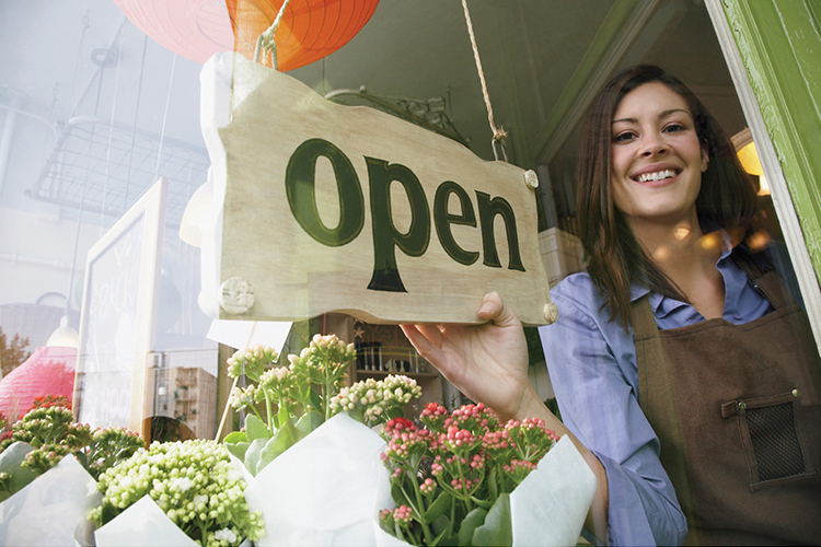 Business open sign